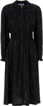 Prada Zwarte Jacquard jurk