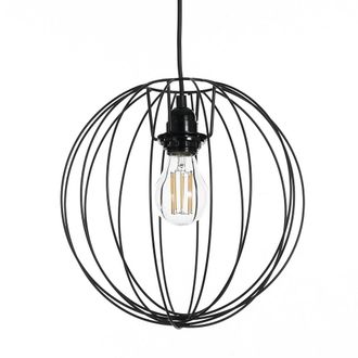 Oresteluchetta L&aacute;mpara de ara&ntilde;a de acero pintado negro mate cm. &Oslash;.30