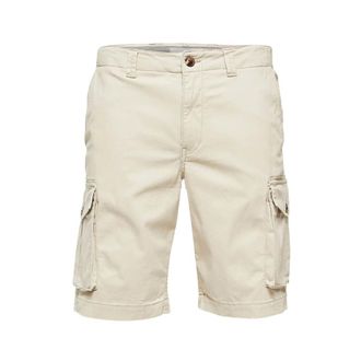 Selected Heren, Korte broeken, Beige, Maat: S/M Katoen