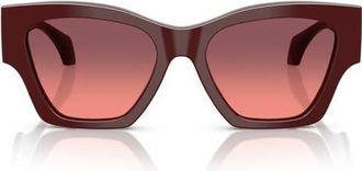 Versace 53mm Square Sunglasses in Burgundy /Pink Violet at Nordstrom
