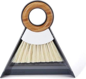 OEM Mini Juego De Escoba Con Mango De Bamb&uacute; Y Recogedor Transparente: Un Juego De Limpieza Compacto Y Natural Para Escritorio Y Cocina
