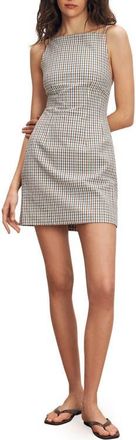 Veronica Beard Chester Check Minidress in Acorn Multi at Nordstrom, Size 16