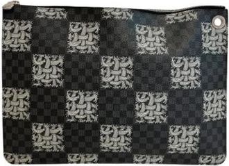 Louis Vuitton Pre-owned Damier Graphite Clutch Bag - Heren - Vintage Clutch - Zwart - ONE Size - Vintage