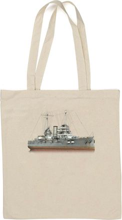 Generic Bismarck WWII Kriegsmarine battle ship Natural Cotton Tote Bag White