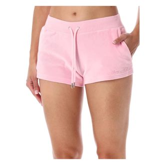 Sporty & Rich Signature Logo Krystal Short - - Shorts - Donna - Rosa - M