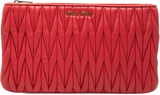 Miu Miu Pre-owned Miu Miu Matelasse Nappa Clutch Ladies FY07VGLJZLYOP40G