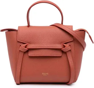 Celine Borsa a tracolla Pico Belt Bag in pelle di vitello a fiore 2020 - Arancione