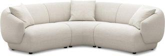 Castlery Auburn Sectional Sofa Customized, Performance Linen Weave, Sand, Spill Resistant, Modular for Sofas, Grey, Castlery