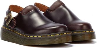 Dr. Martens Laketen Plateau Muilen - Dames - Klompen - Bruin - 44 EU - Schoenen