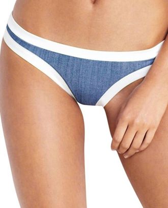Seafolly Womens Block Party Hipster Bikini Bottom In Sea Denim