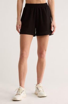 Elie Tahari Inset Trim Pull-On Shorts in Black at Nordstrom Rack, Size X-Small