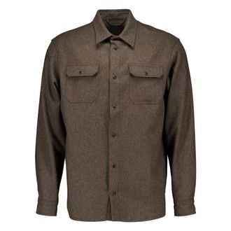 Paul & Shark Heren, Overhemden, Bruin, Maat: L Denim