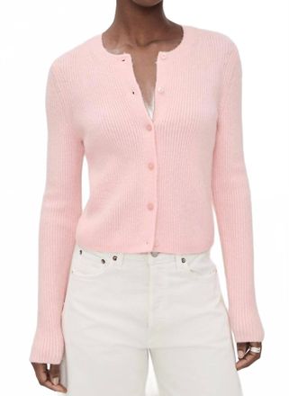 Daze Muse Long Sleeve Cardigan In Pink