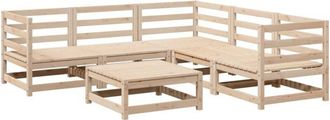 vidaXL 6 Piece Garden Sofa Set Solid Wood Pine vidaXL