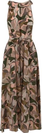 Aspesi Trapeze Maxi Jurk - Dames - Maxi kleedjes - Veelkleurig - S - Kleedjes