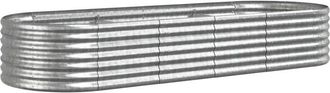 vidaXL Vidaxl - Jardinera Arriate Acero Galvanizado Plata 224x80x36 Cm