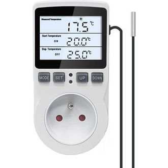 OEM Controlador Digital De Temperatura, Termostato Enchufable Para Calefacci&oacute;n Y Refrigeraci&oacute;n, Regulador De Temperatura Lcd, 200v-250v Para Control De Te