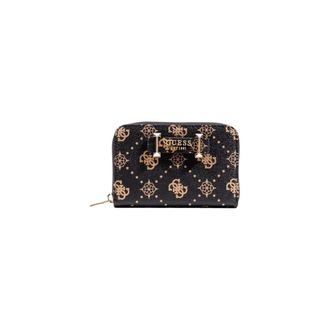 Guess Wallets & Cardholders, female, Brown, Size: ONE SIZE Print Zip-Around Wallet with Pockets