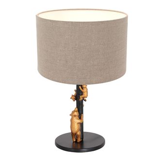Steinhauer Anne Lighting - L&aacute;mpara De Mesa - Animaux - Negro - Lino Metal