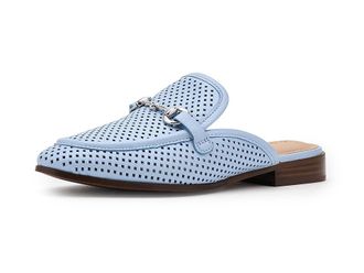 Johnston & Murphy Ali Perfed Bit Mule Womens Slippers Light Blue : 8.5 M, Leather