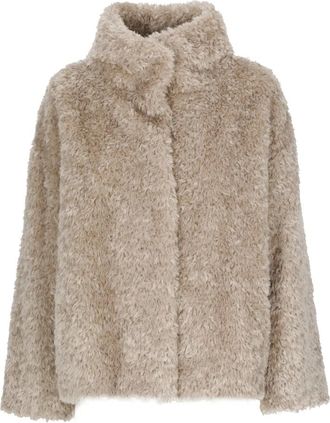 Herno Abrigo con efecto de borreguillo rizado - Jackets - Mujer - Beige - S