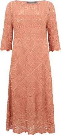 Alberta Ferretti Losse midi jurk - Dames - Casual kleedjes - Roze - S - Katoen - Kleedjes