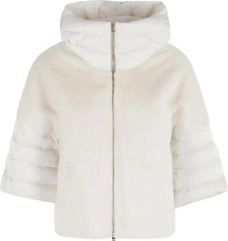 Herno Cape met capuchon - Dames - Winterjassen - Wit - M - Jassen