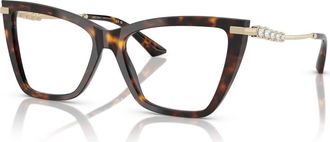 Jimmy Choo London 53mm Cat Eye optical glasses in Tortoise at Nordstrom