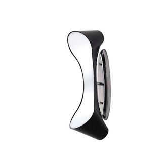 Netlighting Ora Flush Wall Lamp 2 Light E27 Gloss Black White Acrylic Chrome