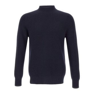 Gran Sasso Jersey de cuello alto de canal&eacute; ancho - Knitwear - Hombre - Azul - XL