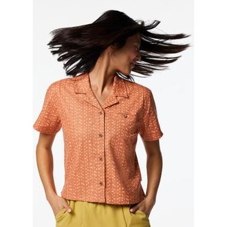 Cotopaxi Afuera Button Up Shirt - Print - Womens in Shimmer Cantaloupe at Nordstrom, Size X-Large