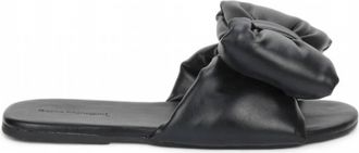 Bruno Menegatti Womens Patti Super Bow Flat Sandal In Black