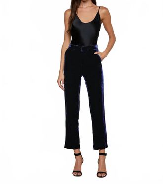 L'agence Rebel Velvet Trouser In Midnight