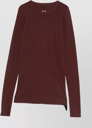 Rick Owens asymmetric hem long sleeve ribbed top