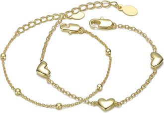 Rachel Glauber 14K Plated Station Bracelet
