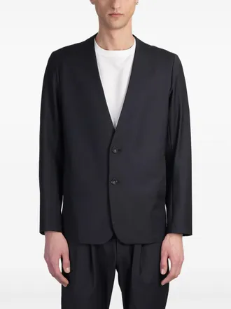Attachment single-breasted blazer - Blue