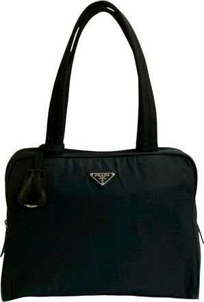 Prada Black Nylon Handbag Shoulder Bag Tote Bag (Pre-Owned)