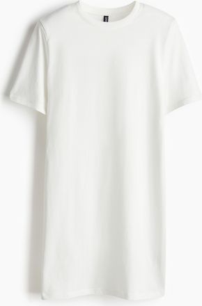 H&M T-Shirt-Kleid mit Schulterpolstern - White