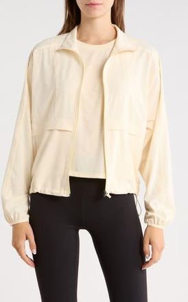 Zella Interval Zip Up Jacket in Yellow Buttercream at Nordstrom Rack, Size X-Large