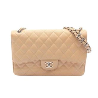 Chanel Pre-owned Vintage Schoudertas - Dames - Pre-owned - Beige - Maat: ONE Size Leer