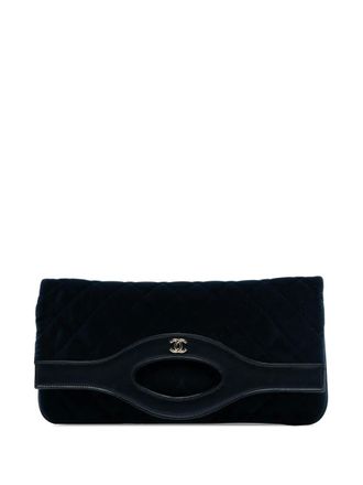 Chanel Clutch 31 in velluto trapuntato 2019 - Blu