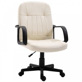 Carter's Office Chair - Swivel - PU Leather-Cream - CARTER | TJ Hughes