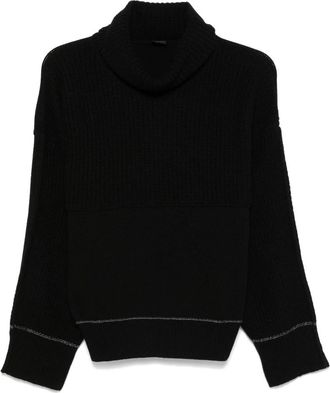 Pinko Vigne Turtleneck - Dames - Coltruien - Zwart - L - Wol - Truien & Vesten