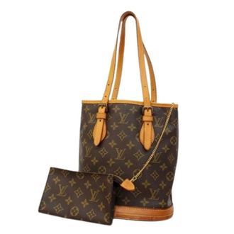 Louis Vuitton Pre-owned Bucket Bags, female, Brown, Size: ONE SIZE Pre-owned Monogram Petit Bucket Tote Bag