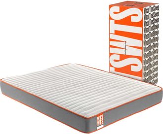 What The Sleep Colch&oacute;n 22cm, Muelles ensacados y Visco, Blanco, 150x190