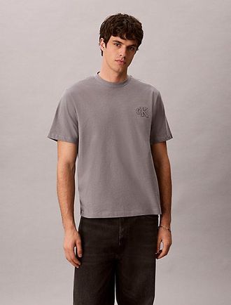 Calvin Klein Relaxed T-shirt met logo in reli&euml;f