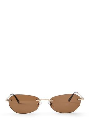 Cotton On Mens The Dot Com Sunglasses in Gold Brown at Nordstrom