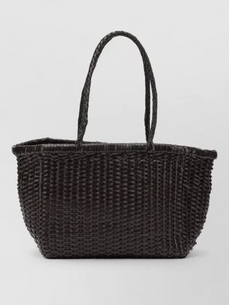 Dragon Diffusion weave small shoulder beach bag dual handles