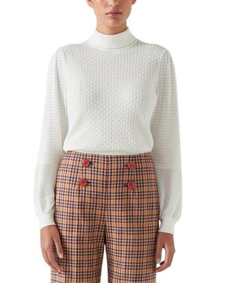 L.k. Bennett Lk Bennett Silk-Blend Theresa Knitted Top