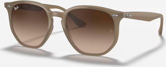 Ray-Ban Womens Round Sunglasses In Polished Beige Frame
